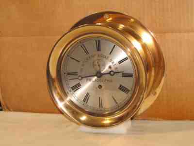 ASHCROFT STEAM GUAGE ANTIQUE SHIPS CLOCK~CHELSEA MVMNT~7 IN~1902~RED BRASS