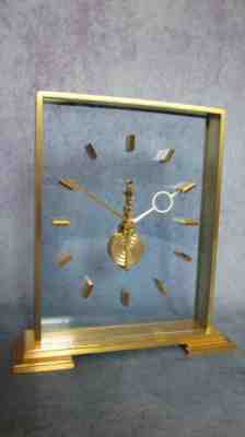 Jaeger LeCoultre 'Mystery' Desk Clock Model 355 With Original Jaeger Case c.1963