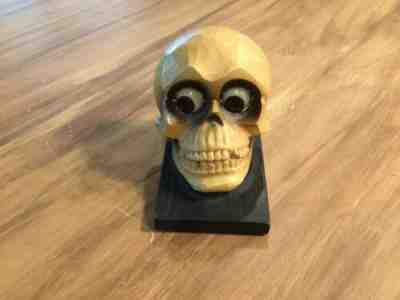 Rare J Oswald Germany Skull Clock Rotating Eyes â??Living Clockâ?