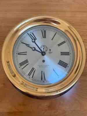 CHELSEA 8 1/2" DIAL SHIPS MARINE MECHANICAL CLOCK - 1904