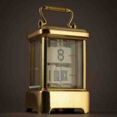 â° 1905 ANTIQUE ANSONIA PLATO JUMP HOUR DIGITAL FLIP MYSTERY DESK CLOCK NR ð??ºð?? 
