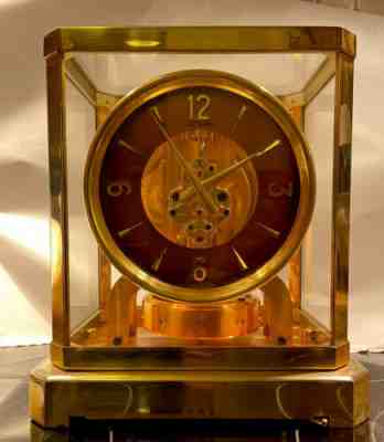 Jaeger LeCoultre Vintage Atmos Mantel Clock - Model 519 - Brown Dial