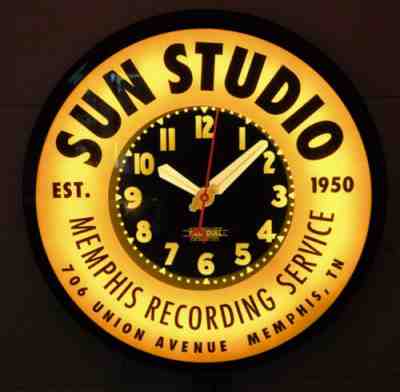 Sun Studios, A Retro Neon Clock By Curtis, Home of Glo-Dial