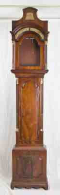 English 8 day Georgian mahogany pagoda grandfather clock case @ 1770 Original