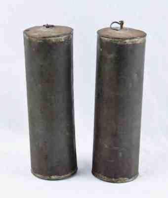 American 8 day grandfather clock tin can weights @ 1800 Original Rare