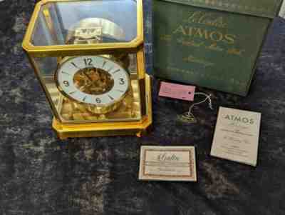 LeCoultre Atmos VI Perpetual Clock 122352 w/ Carrying Case & Papers One Owner