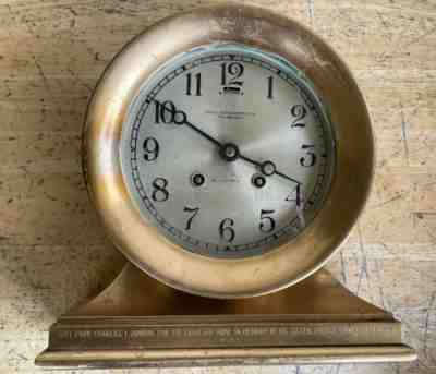 1913 Rare Chelsea SHIP'S BELL Clock Bailey Banks & Biddle Co. Philadelphia WWI