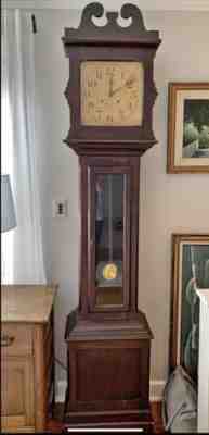 Great Original Ithaca Calendar Clock Co. Grandfather Clock.