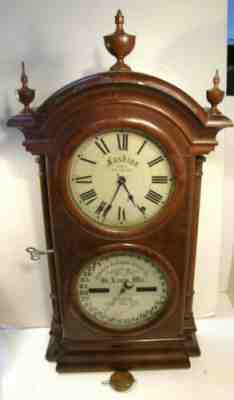 ANTIQUE 1877 SOUTHERN CALENDAR CLOCK CO FASHION W2 DIALS SETH THOMAS MOVEMENT