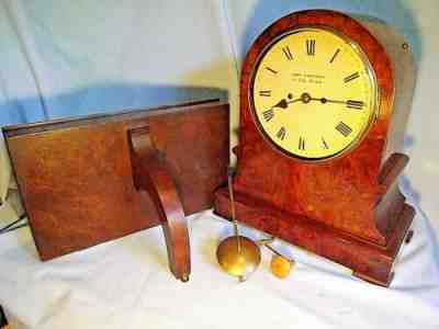 Burr Walnut Double Fusee & Original Matching Bracket C1850's