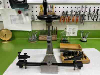 Bergeon Bushing Tool 6200 With Accessory Tool Kit & Adjustable Plate Clamps.