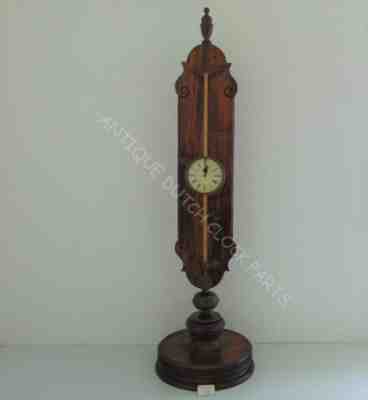 WARMINK SAWTOOTH OR GRAVITY CLOCK ANNO 1750 DOUBLE ESCAPE AND RAIL GUIDANCE