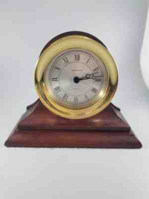 Tiffany & Co. CHELSEA Brass German Quartz movement Desk/Mantel Clock