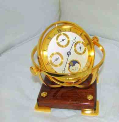 HOUR LAVIGNE PARIS SEXTANT GOLD GILT SAILORS CLOCK HORLOGES MARINE TYPE A3L