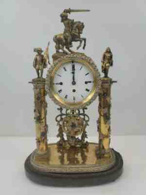 1853 Austrian Clock J. Moslang Brass Antique