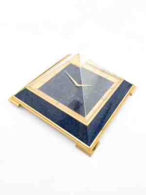 Jaeger LeCoultre 8-day table desk clock Late Deco Design Pyramid Box