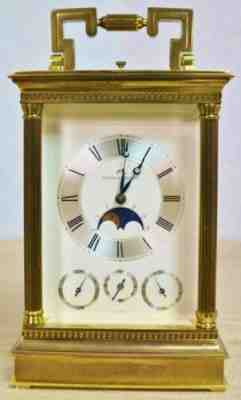Vintage Matthew Norman 8 Day Repeater Carriage Clock With Moonphase & Calendar