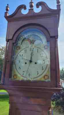 1815-1820 9' 6" tall Grandfather Clock was said to be owned by E.I. de Pont