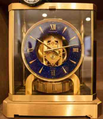 Jaeger LeCoultre Atmos Clock 528-8 With Blue Lapis Dial