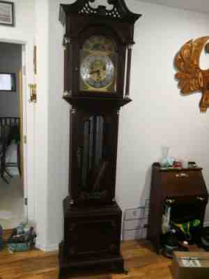 Seth Thomas Limited Edition Moonphase Grandfather Clock With Month Day Date  