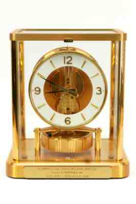 Jaeger LeCoultre ATMOS Gold Swiss Mantel Clock 14 Jewel 540 Vtg Serial 631416