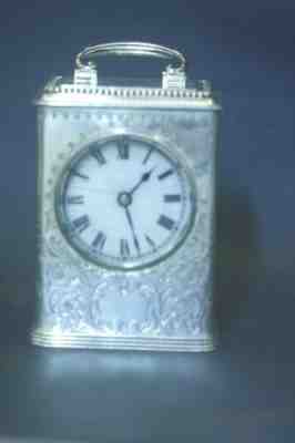 Vintage Sterling Silver Carriage Clock 1902 Goodnow & Jenks Boston Ma.