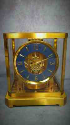 Jaeger LeCoultre 'Lapis' Blue Dial Atmos Clock Dated 1954 In Lovely Condition