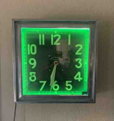antique neon clock