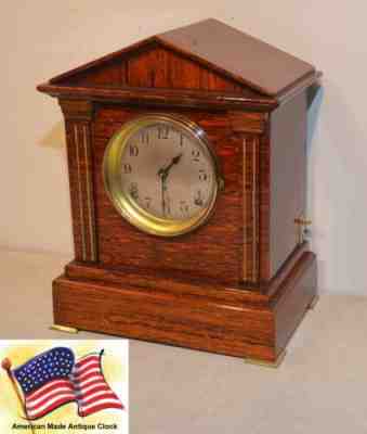 RESTORED SETH THOMAS ANTIQUE SONORA 5-1911 CHIME CLOCK IN ADAMANTINE MAHOGANY