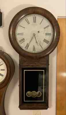 Silas B. Terry weight wall clock