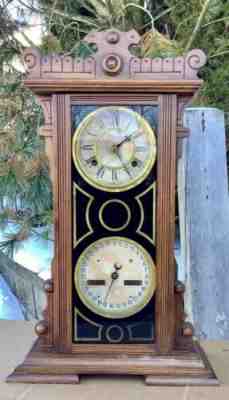 Antique Waterbury Calendar Clock No.44 ca, 1907 in Running Order.