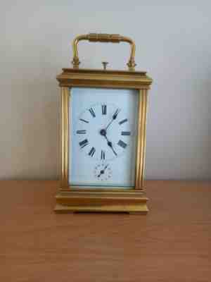 French Gorge cased Repeater Alarm Carriage Clock late 1800s spares or repair