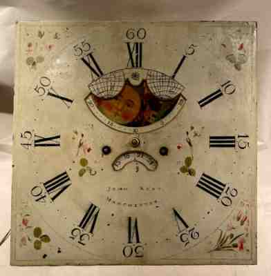 Antique 18th Century Georgian Tall/Long Case Grandfather Clock Movement And Dial