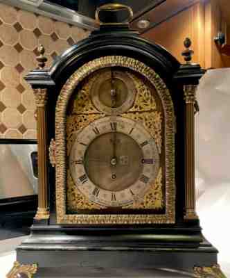 Rare Antique English Triple Fusee Musical Bracket Clock- Boxell Of Brighton