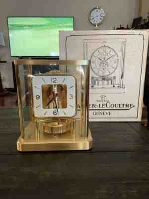 LECOULTRE ATMOS MODEL 540 SQUARE DIAL ROUNDED CORNERS SERVICED WITH BOX 1987