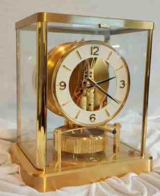 Working 1987 Jaeger LeCoultre Atmos 540 Swiss Clock Gold Plated Serial #632929