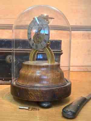 Antique skeleton clock English skeleton clock English clock 1856 silver & brass