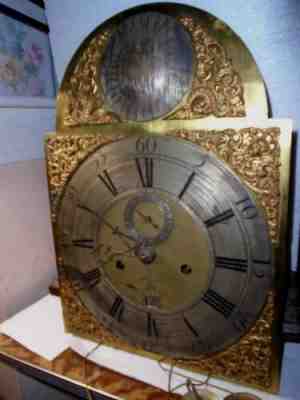 Early Antique-8 Day Grandfather Clock Movement Ca 1740 To Restore-