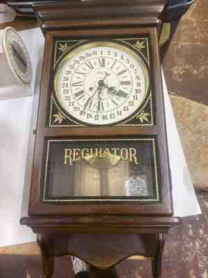 Antique New England Clock Co, REGULATOR, 14 Day Cathedral Gong, No. NE266G