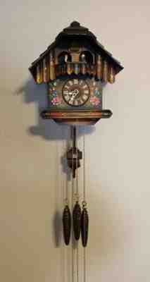 Edelweiss Der Frohliche Wanderer Swiss Musical Movement Cuckoo Wooden Wall Clock