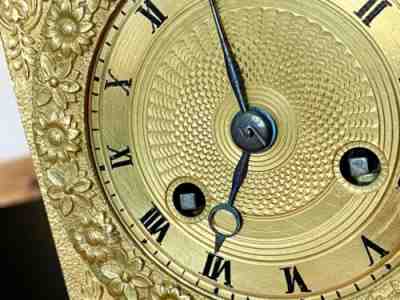 ** Empire Bronze Fire Gold Plated Pendule Mantel Clock around 1805