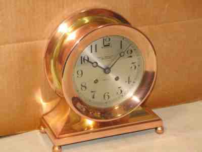 CHELSEA ANTIQUE SHIPS BELL CLOCK~COMMODORE MODEL~ 6 INCH ~1912~RESTORED