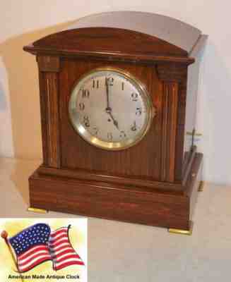 RESTORED SETH THOMAS ANTIQUE SONORA 7-1911 CHIME CLOCK IN ADAMANTINE MAHOGANY