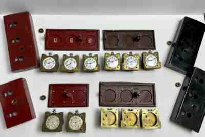 Rare Antique 1932 ACME Pigeon Racing Timer Clocks in Metal Caseâ??s Pocket Watches