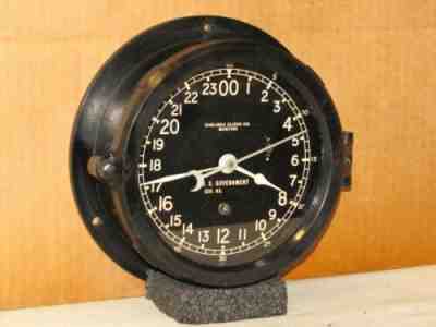 CHELSEA U.S.NAVY/ AIR FORCE CLOCK ~6 IN~1947~MISSILE SILO?~24 hr DIAL ORIGINAL