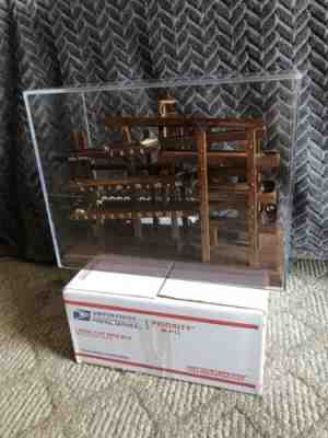 Vintage Original IDLE TYMES Electric Cherry Wood Rolling Ball Clock Pat. 4077198