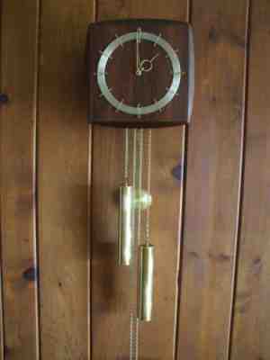 Eimepar Danish Modern Rosewood Chiming Wall Clock Danish Clocks Chicago