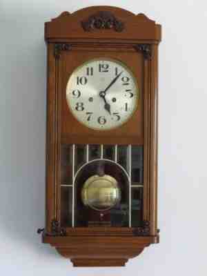 OLD ORIGINAL HAU JUNGHANS P35 WALL CLOCK CIRKA 1910 !!!