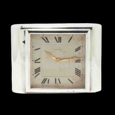 Cartier Sterling Silver clock, London 1929