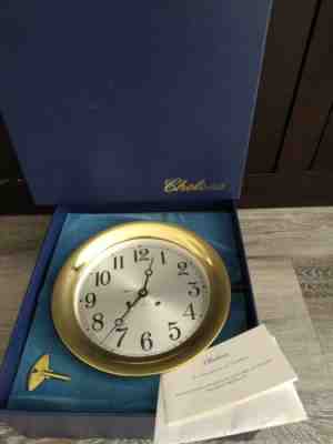 LARGE 10" CHELSEA SHIPS BELL CLOCK~BOSTON MA NEW OLD STOCK ORIGINAL BOX COMPLETE